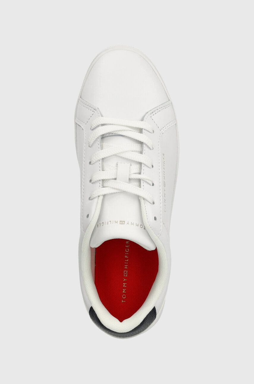 Tommy Hilfiger Kožené tenisky ESSENTIAL CUPSOLE SNEAKER biela farba FW0FW07687 - Pepit.sk