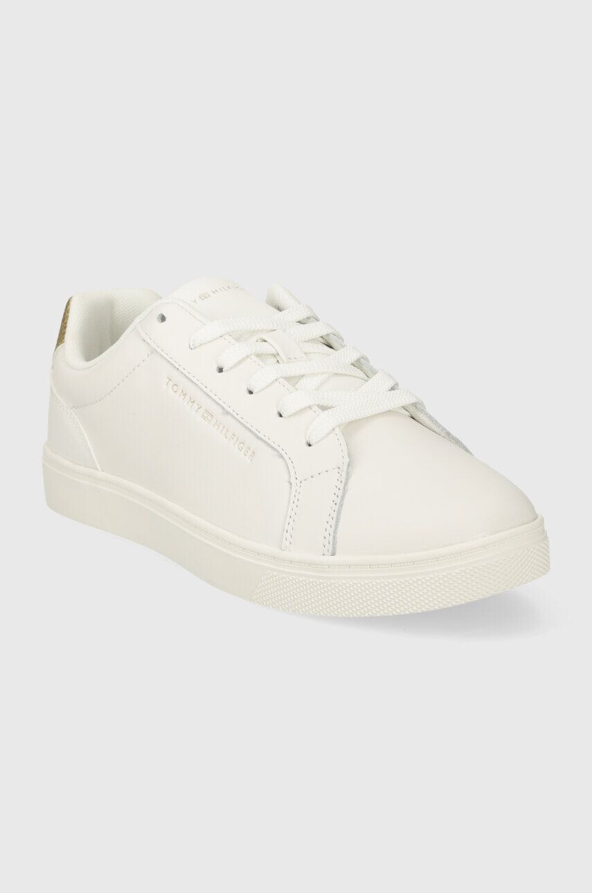 Tommy Hilfiger Kožené tenisky ESSENTIAL CUPSOLE SNEAKER GOLD biela farba FW0FW07869 - Pepit.sk