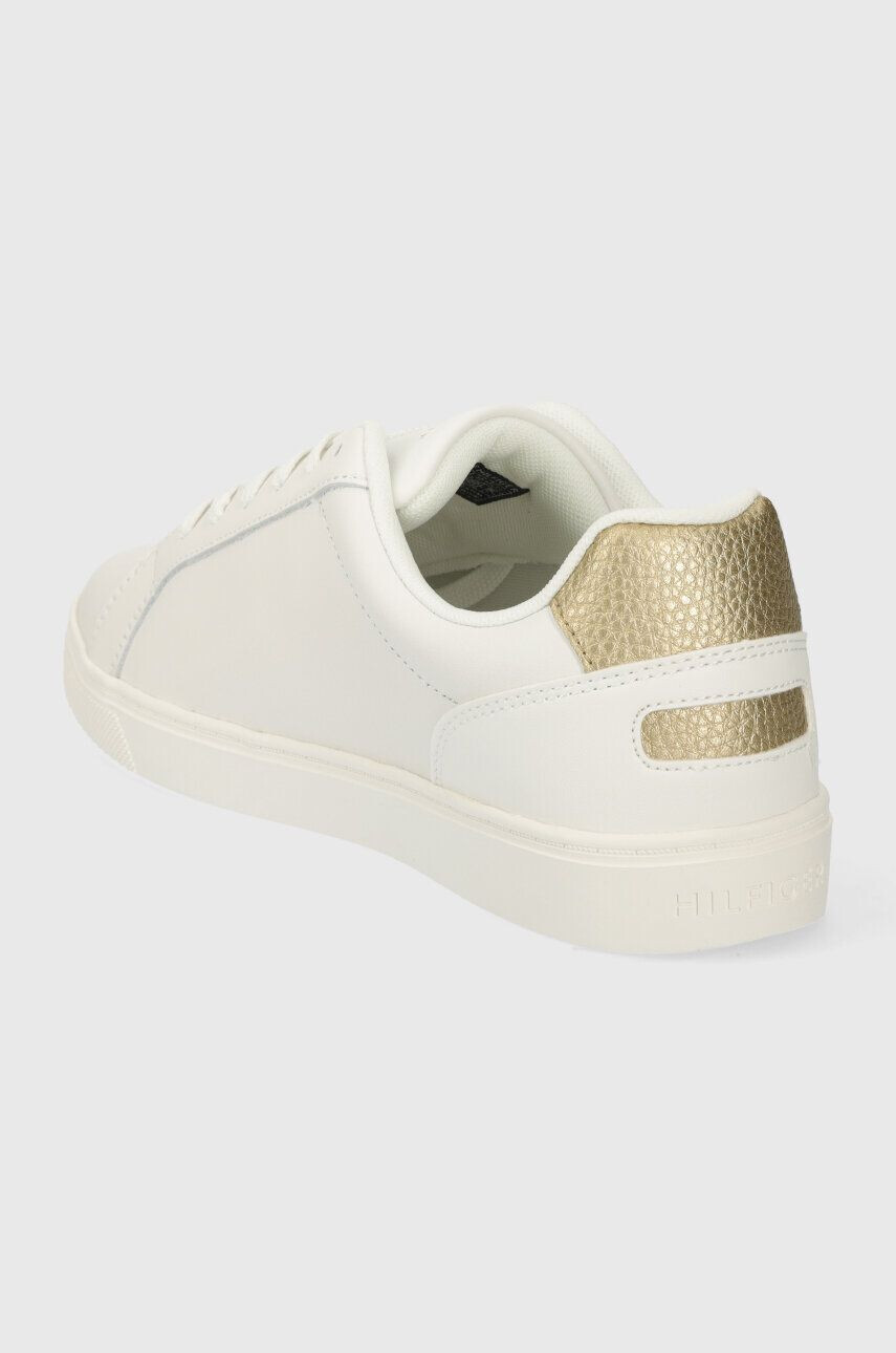 Tommy Hilfiger Kožené tenisky ESSENTIAL CUPSOLE SNEAKER GOLD biela farba FW0FW07869 - Pepit.sk