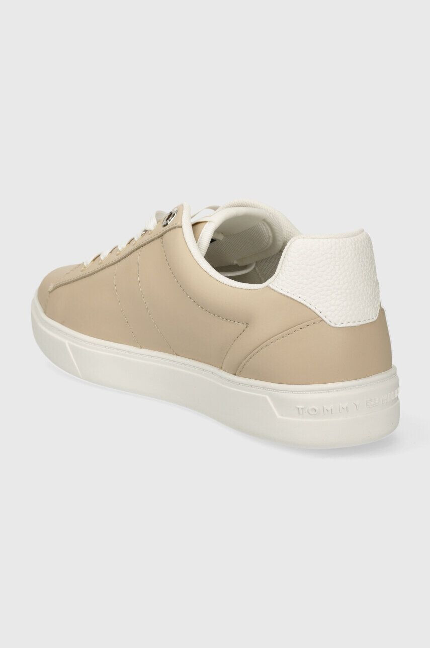 Tommy Hilfiger Kožené tenisky ESSENTIAL ELEVATED COURT SNEAKER béžová farba FW0FW07685 - Pepit.sk