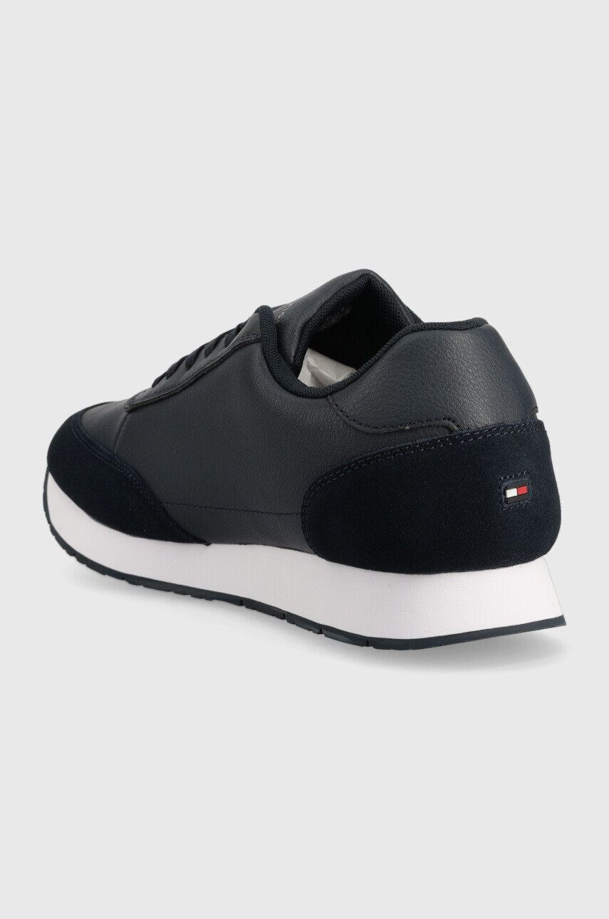 Tommy Hilfiger Kožené tenisky FM0FM04397 CORE EVA RUNNER CORPORATE LEA tmavomodrá farba - Pepit.sk