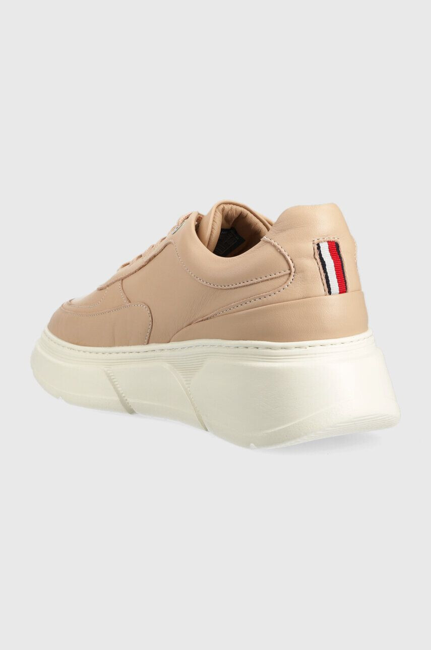 Tommy Hilfiger Kožené tenisky FW0FW06855 CHUNKY LEATHER SNEAKER béžová farba - Pepit.sk