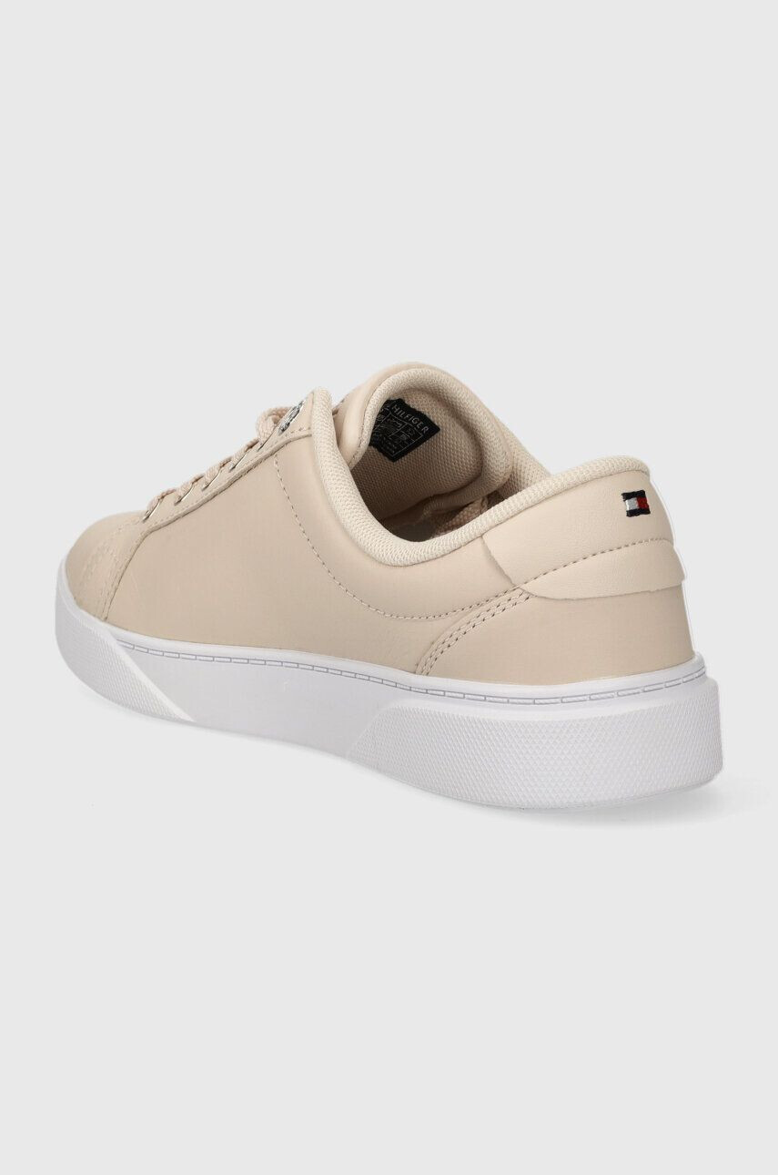 Tommy Hilfiger Kožené tenisky GOLDEN HW COURT SNEAKER béžová farba FW0FW07560 - Pepit.sk