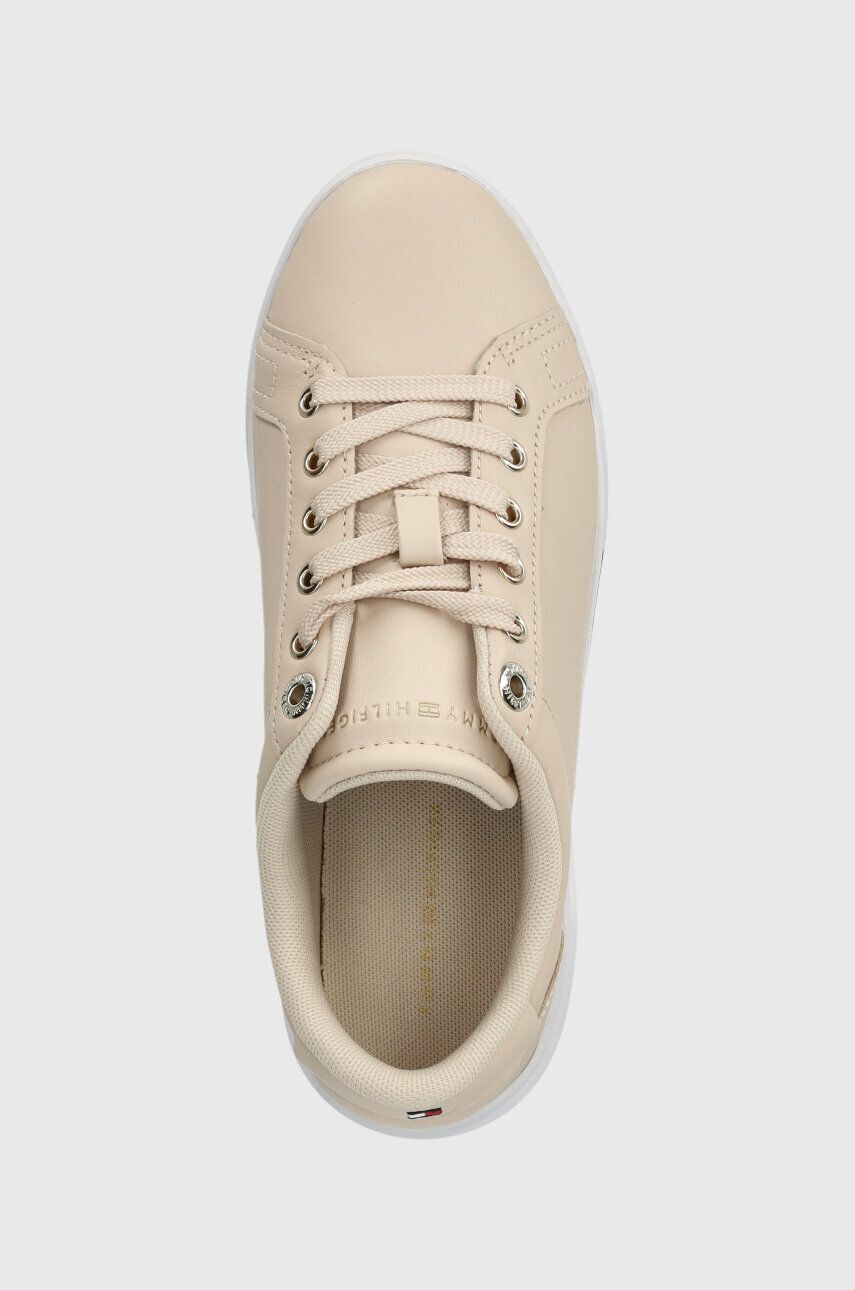 Tommy Hilfiger Kožené tenisky GOLDEN HW COURT SNEAKER béžová farba FW0FW07560 - Pepit.sk