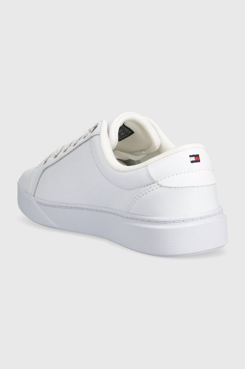 Tommy Hilfiger Kožené tenisky GOLDEN HW COURT SNEAKER biela farba FW0FW07560 - Pepit.sk