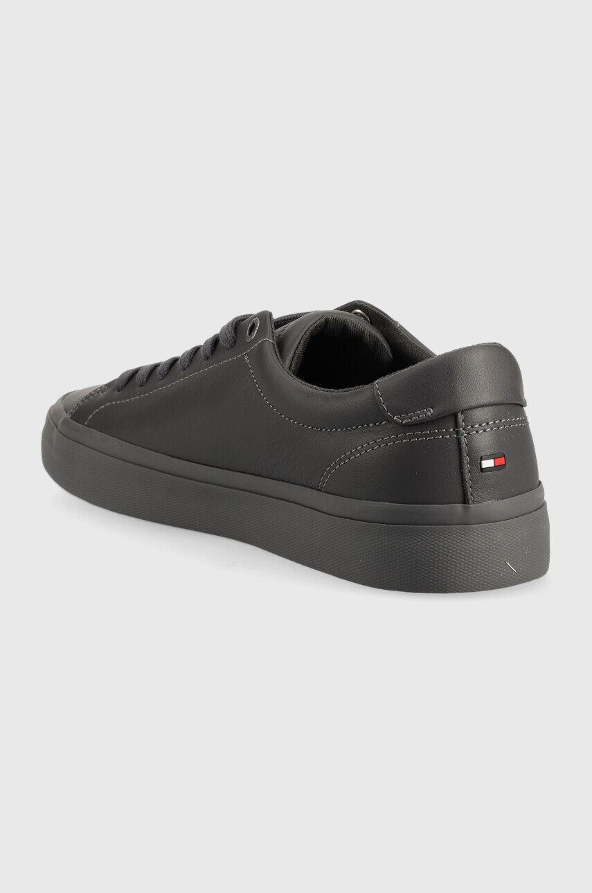 Tommy Hilfiger Kožené tenisky Modern Vulc Corporate šedá farba - Pepit.sk