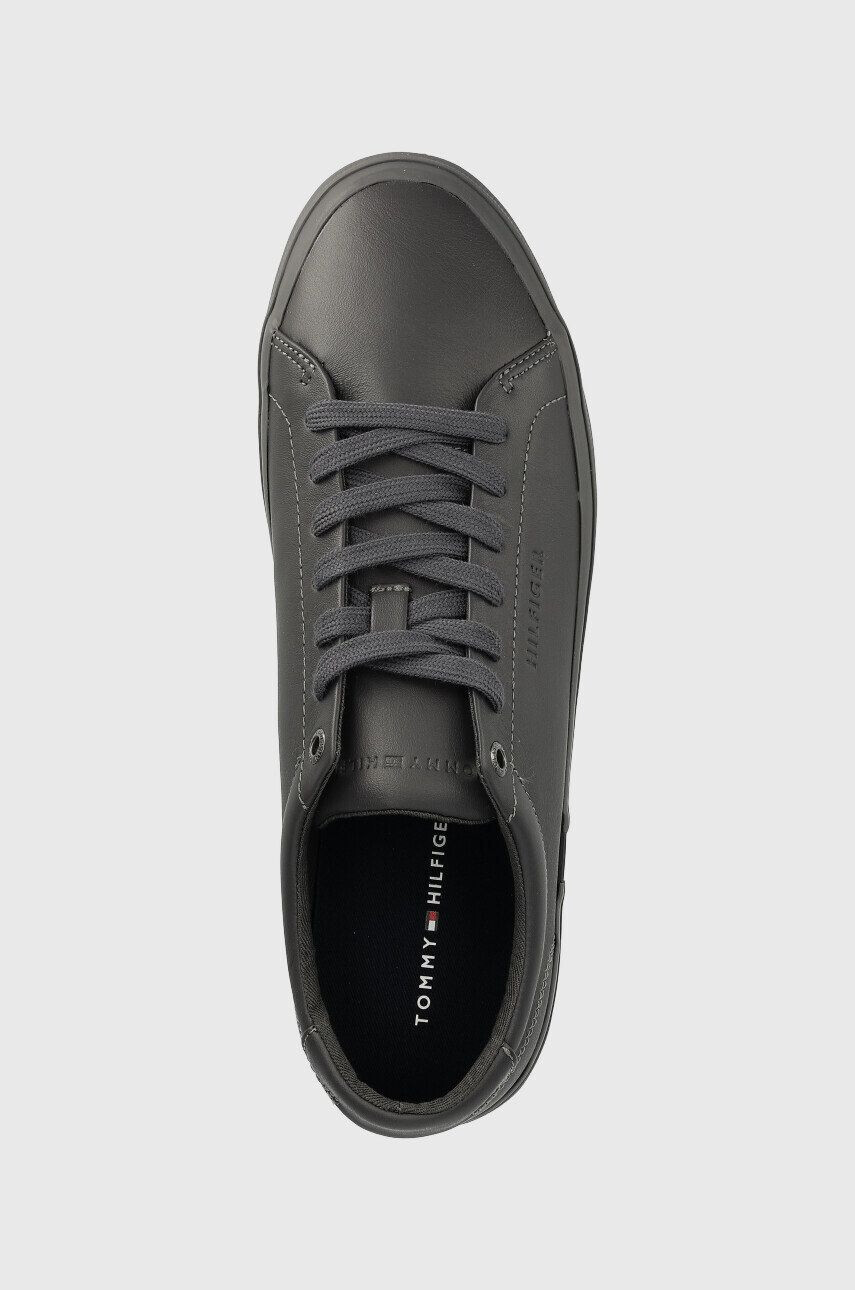 Tommy Hilfiger Kožené tenisky Modern Vulc Corporate šedá farba - Pepit.sk