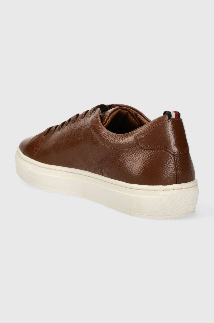 Tommy Hilfiger Kožené tenisky PREMIUM CUPSOLE GRAINED LTH hnedá farba FM0FM04893 - Pepit.sk