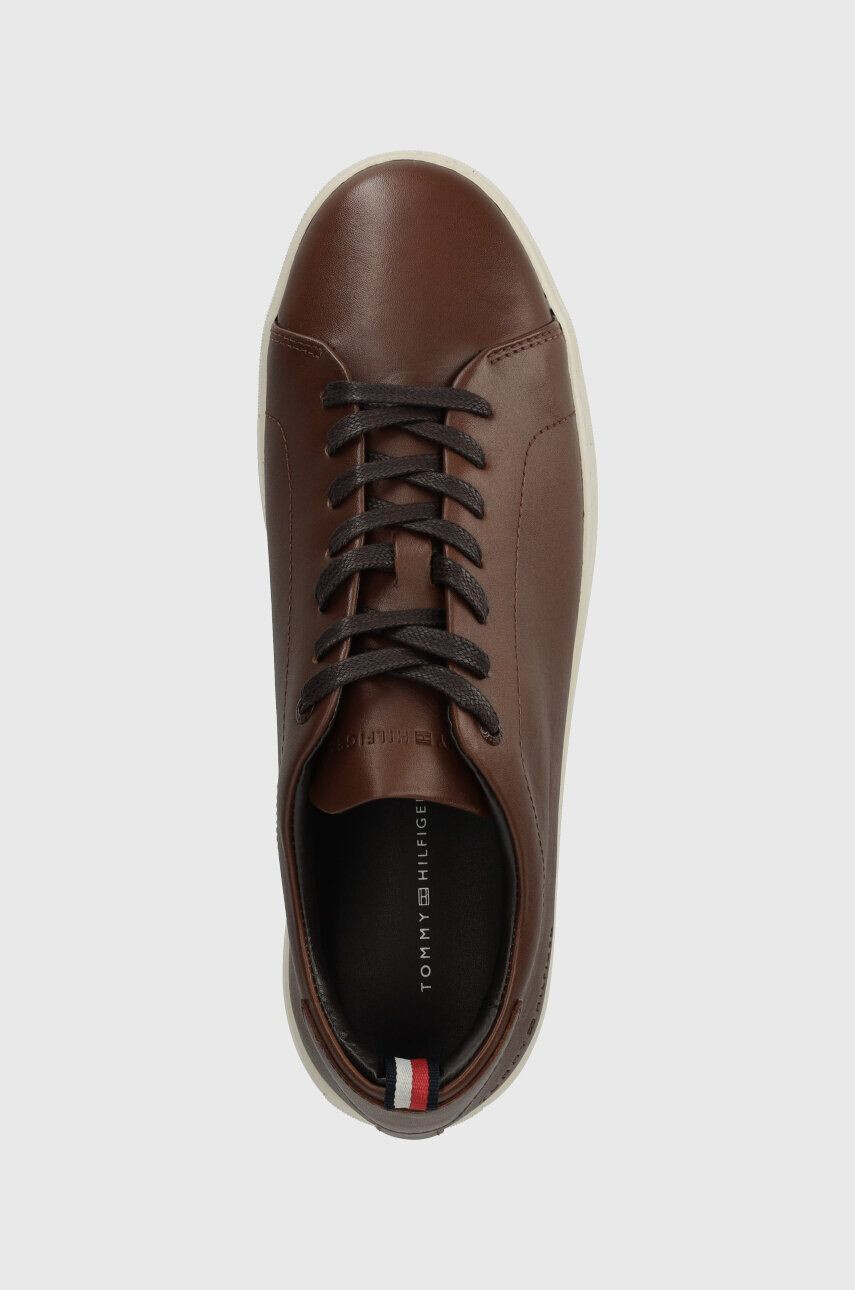 Tommy Hilfiger Kožené tenisky PREMIUM HERITAGE CUPSOLE COGNAC hnedá farba FM0FM04832 - Pepit.sk