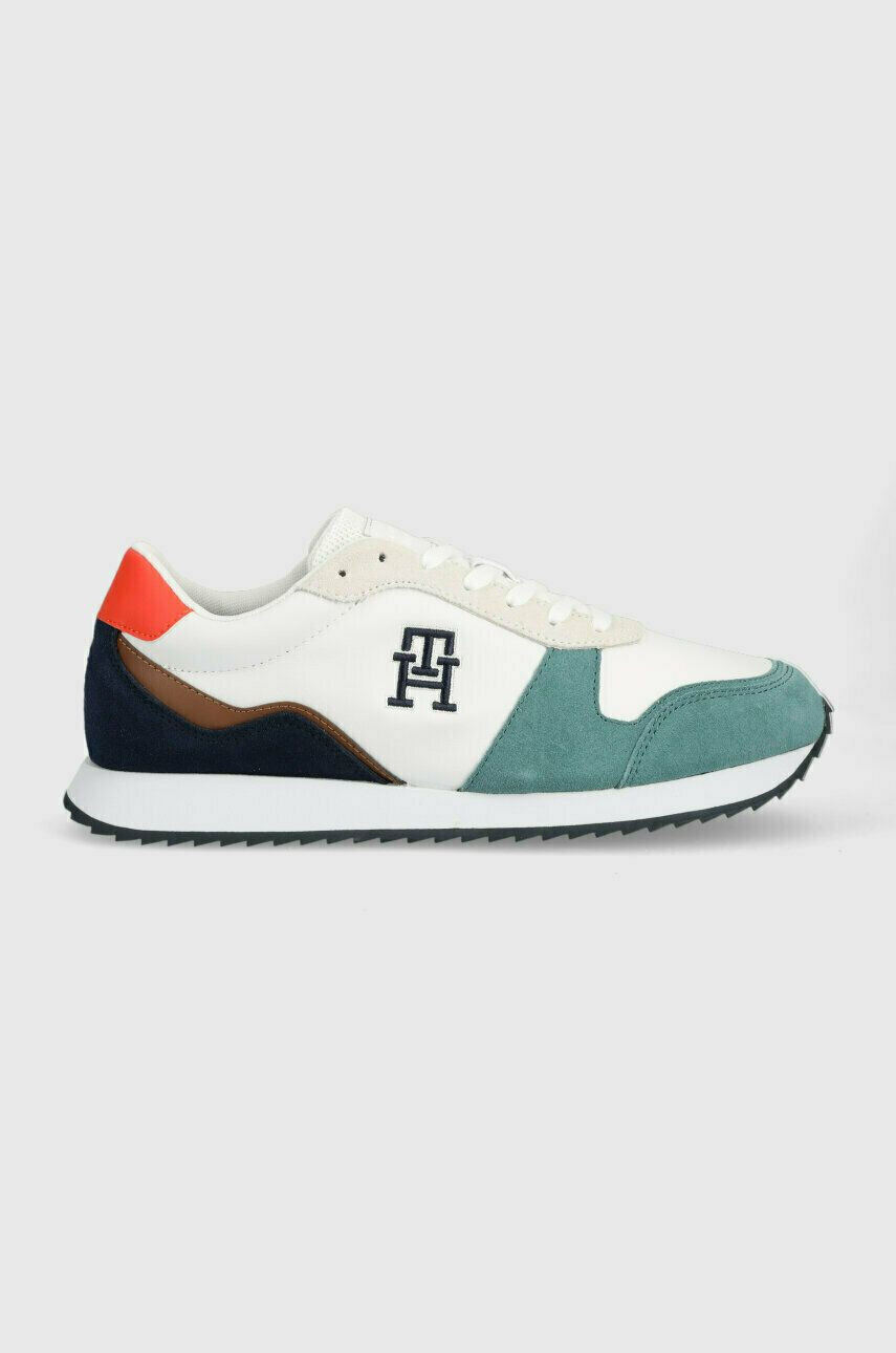 Tommy Hilfiger Kožené tenisky RUNNER EVO LEATHER tmavomodrá farba FM0FM04714 - Pepit.sk