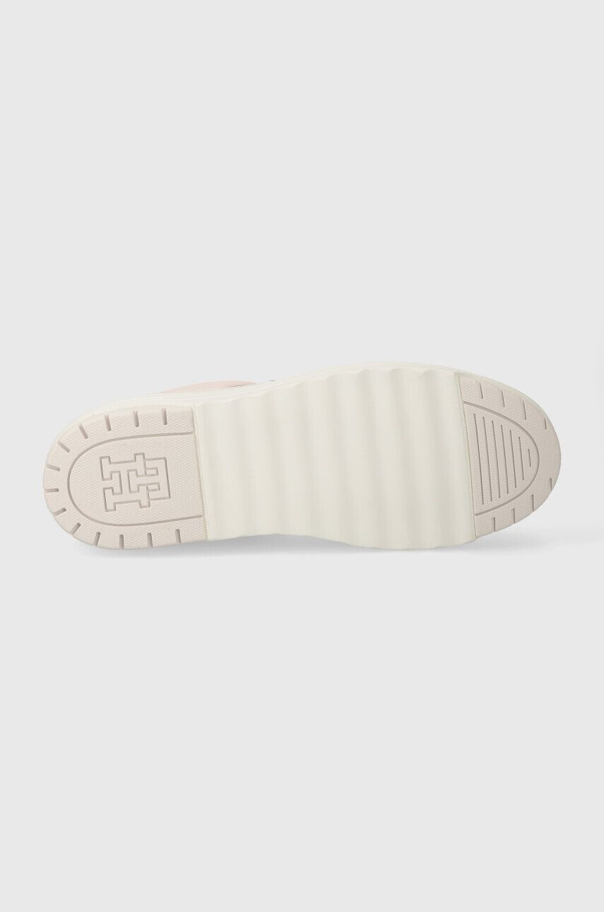 Tommy Hilfiger Kožené tenisky TH BASKET SNEAKER LO biela farba FW0FW07756 - Pepit.sk