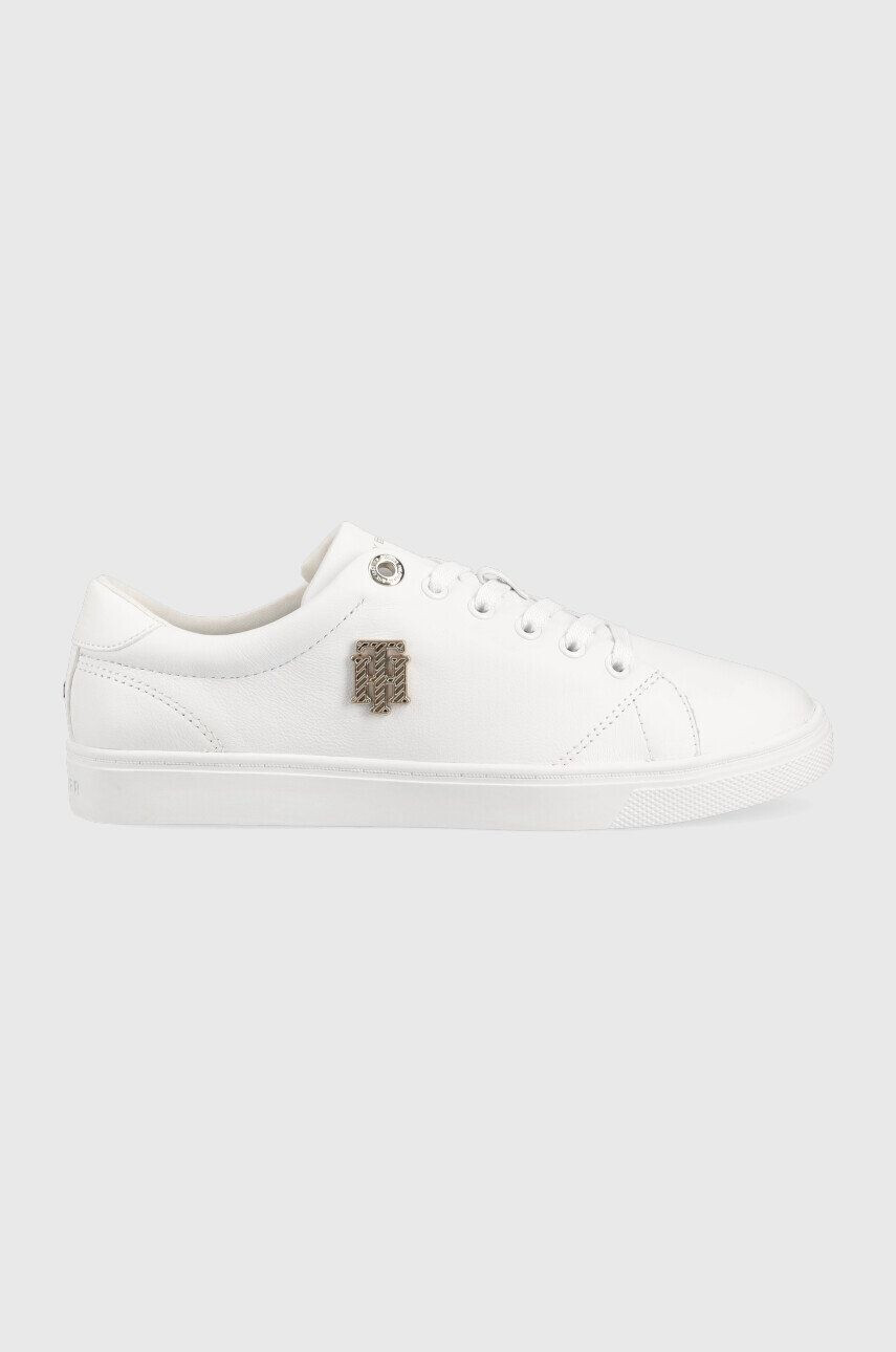 Tommy Hilfiger Kožené tenisky Th Hardware Logo Cupsole - Pepit.sk