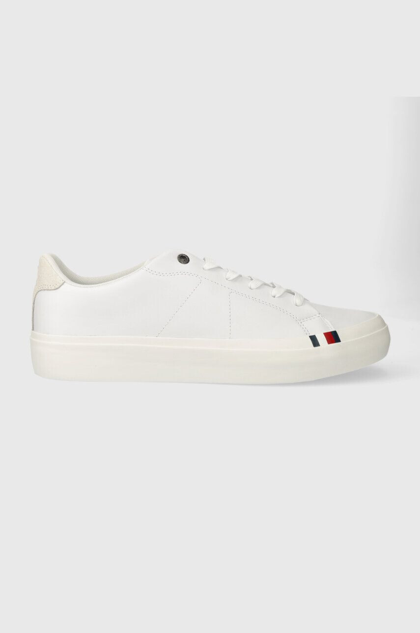 Tommy Hilfiger Kožené tenisky THICK VULC LOW PREMIUM LTH biela farba FM0FM04881 - Pepit.sk