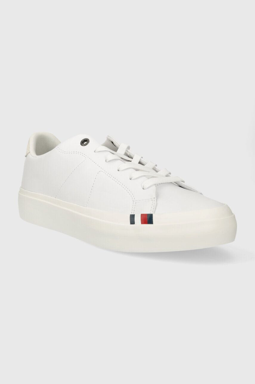 Tommy Hilfiger Kožené tenisky THICK VULC LOW PREMIUM LTH biela farba FM0FM04881 - Pepit.sk