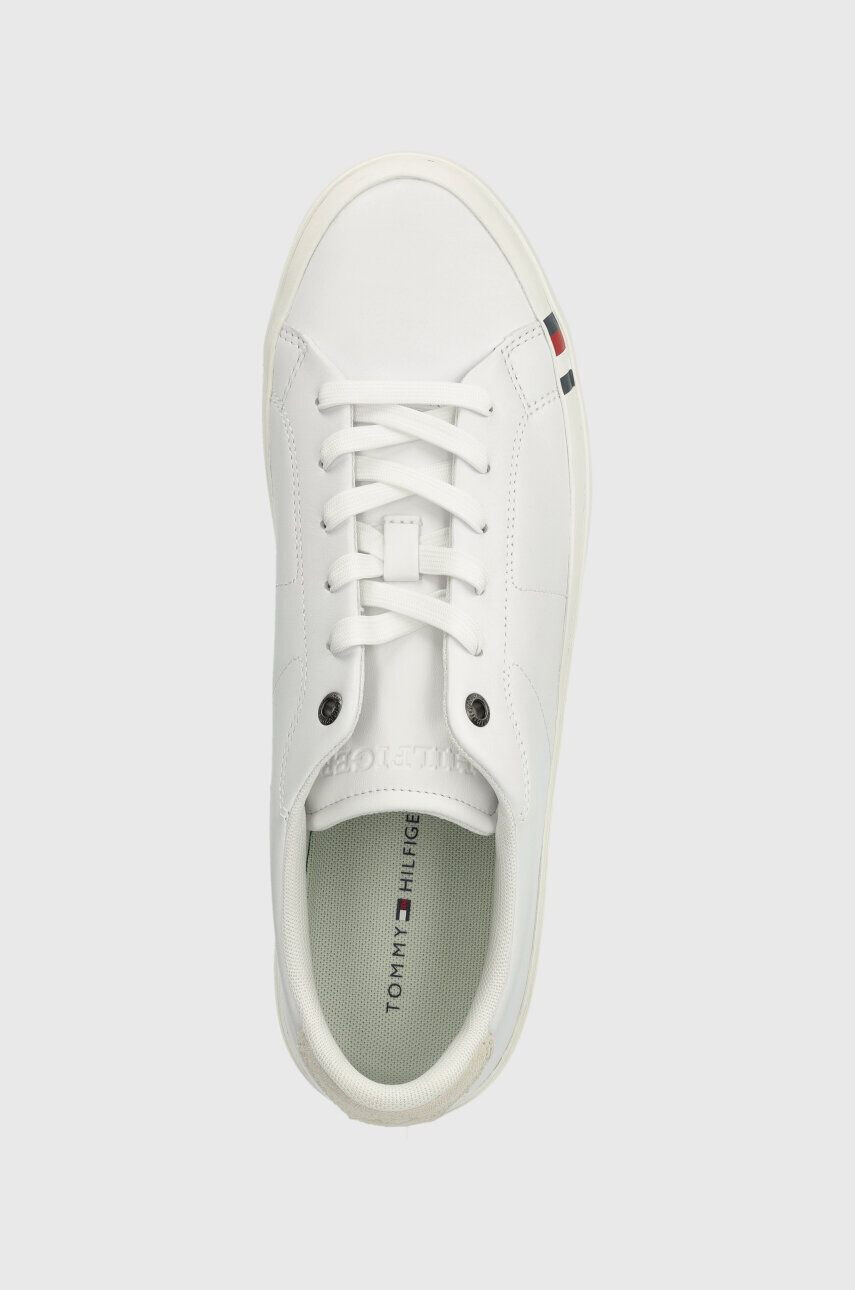 Tommy Hilfiger Kožené tenisky THICK VULC LOW PREMIUM LTH biela farba FM0FM04881 - Pepit.sk