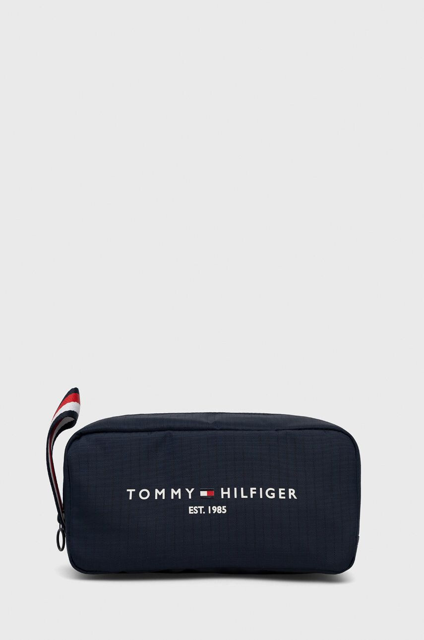 Tommy Hilfiger Kozmetická taška tmavomodrá farba - Pepit.sk