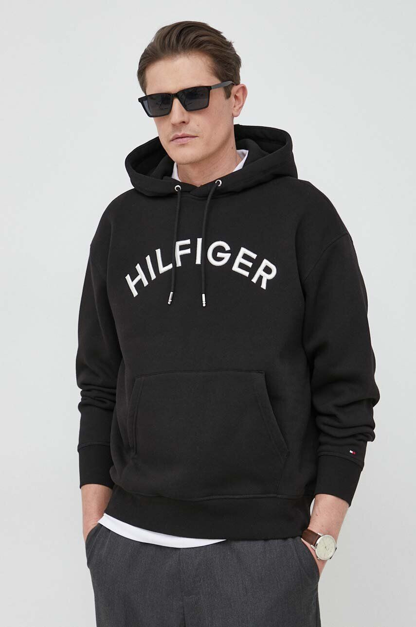 Tommy Hilfiger Mikina pánska s kapucňou s nášivkou - Pepit.sk