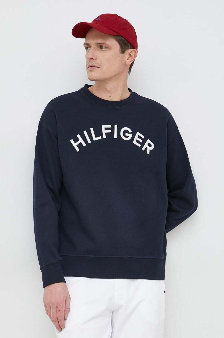 Tommy Hilfiger Mikina tmavomodrá farba jednofarebná - Pepit.sk