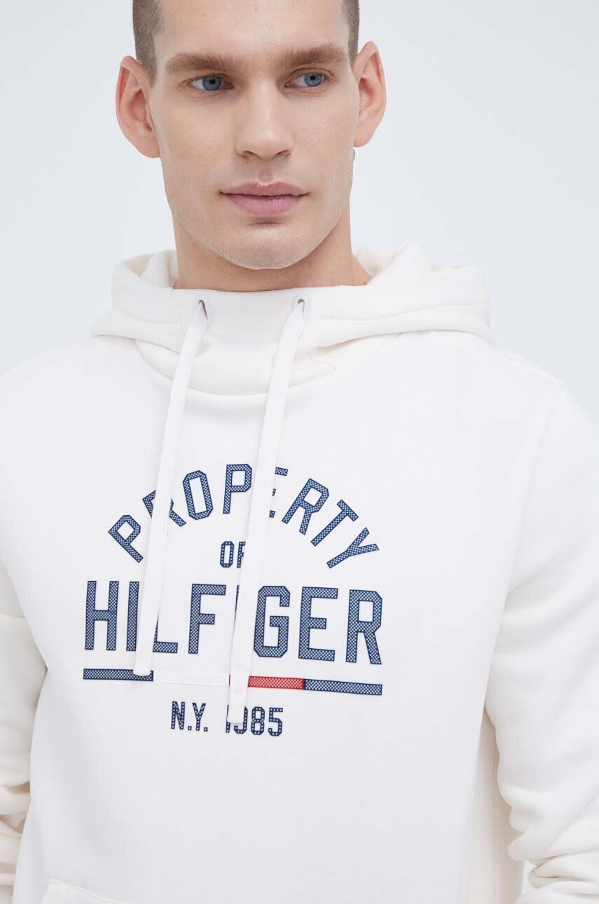 Tommy Hilfiger Mikina pánska tmavomodrá farba s kapucňou s potlačou - Pepit.sk