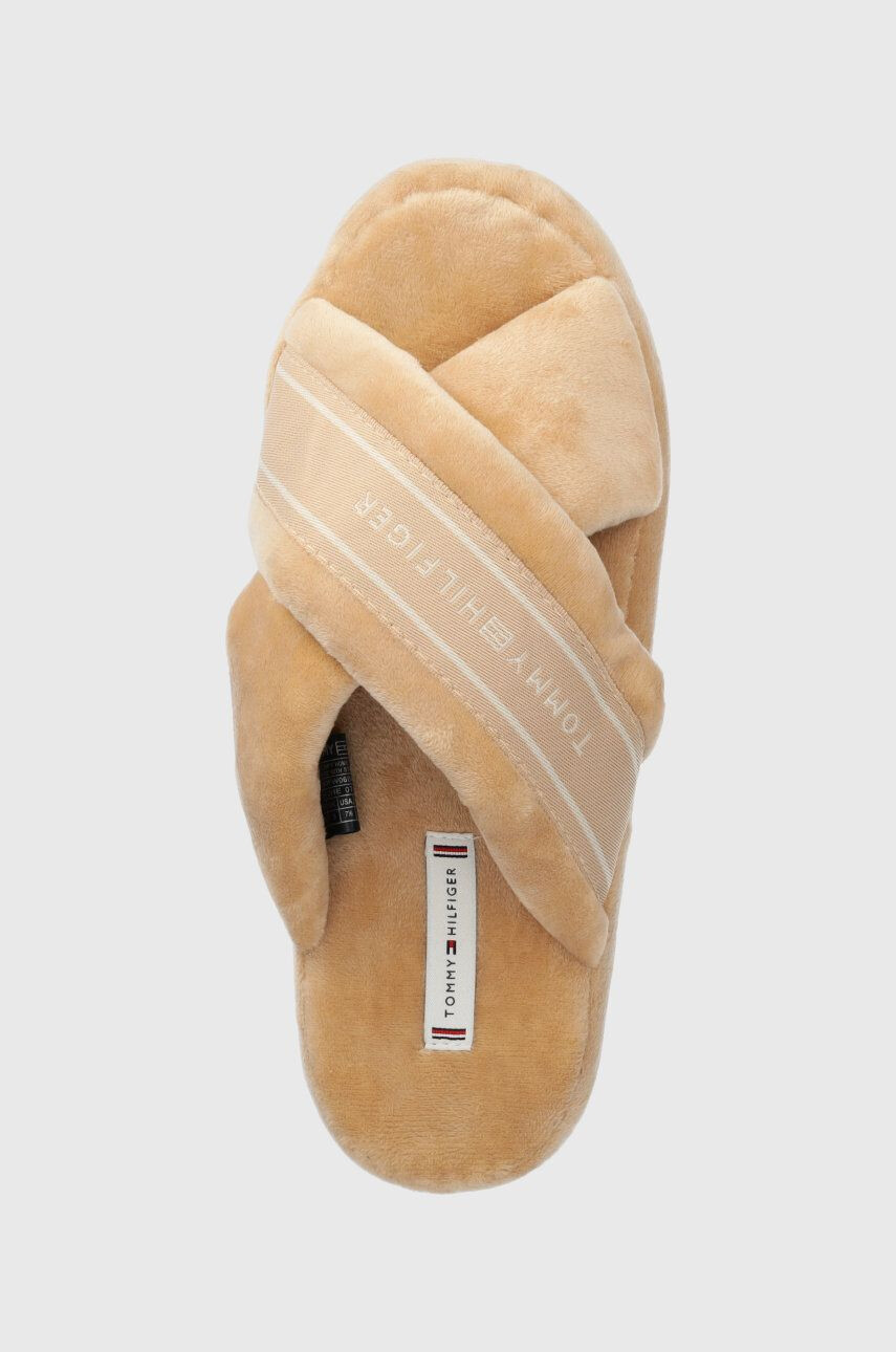 Tommy Hilfiger Papuče Comfy Home Slippers With Straps béžová farba - Pepit.sk