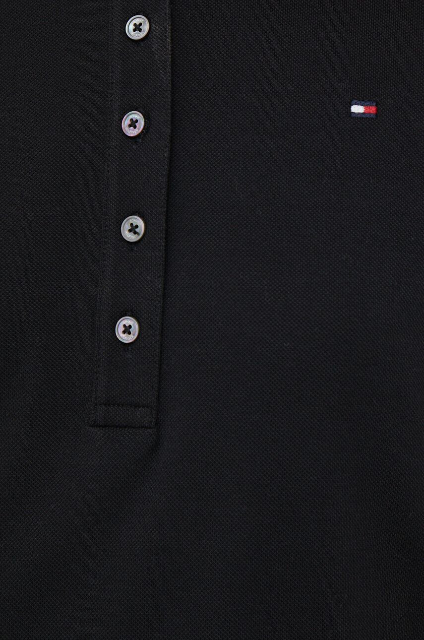 Tommy Hilfiger Polo tričko dámsky čierna farba - Pepit.sk