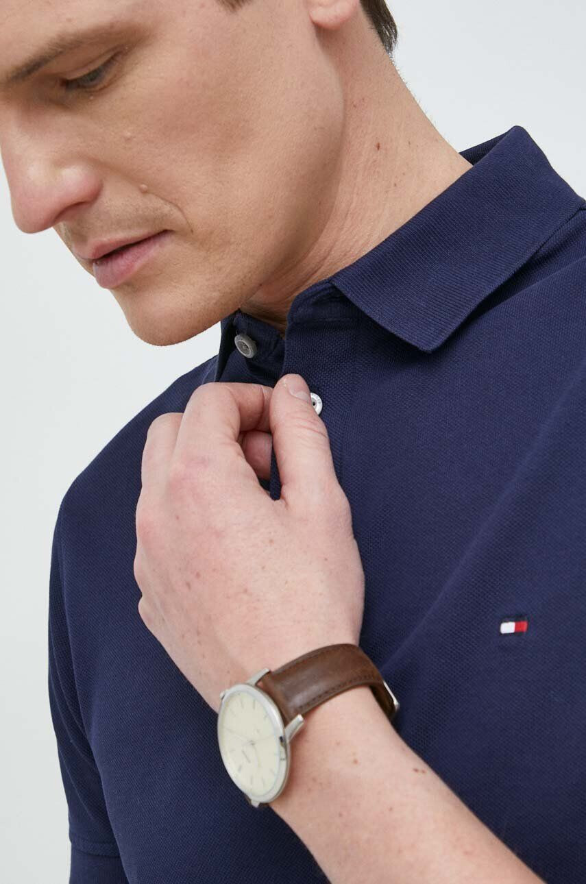 Tommy Hilfiger Polo tričko pánske žltá farba jednofarebné - Pepit.sk