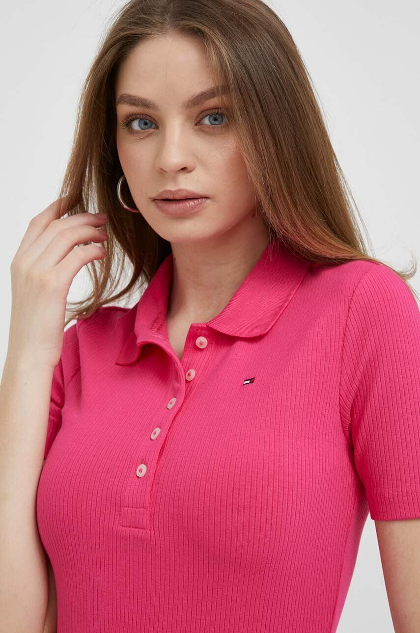 Tommy Hilfiger Polo tričko dámsky ružová farba - Pepit.sk