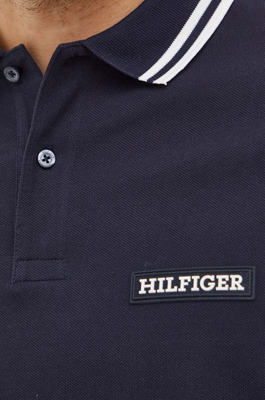 Tommy Hilfiger Polo tričko pánsky tmavomodrá farba jednofarebný - Pepit.sk