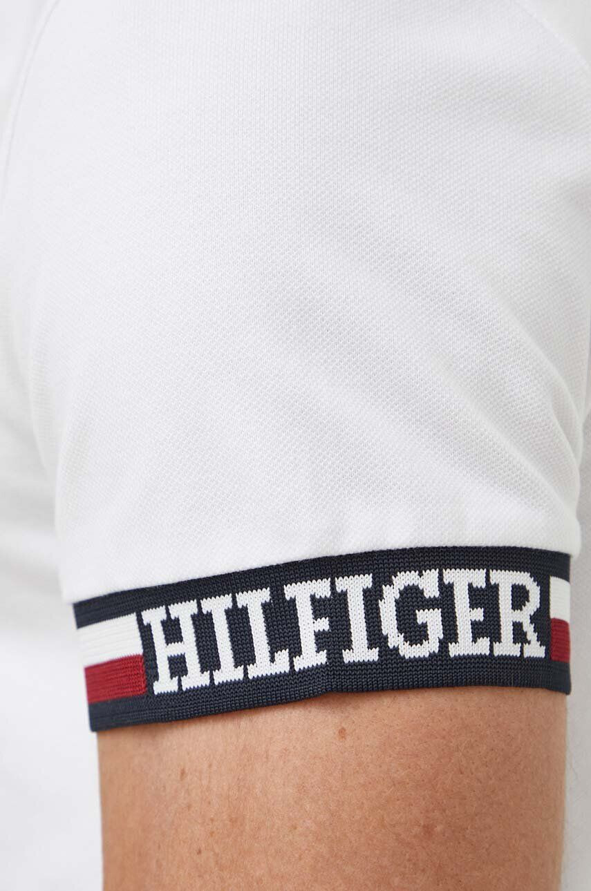 Tommy Hilfiger Polo tričko pánsky biela farba s nášivkou - Pepit.sk