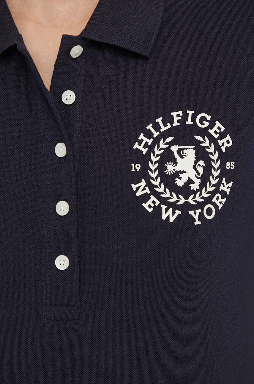 Tommy Hilfiger Polo tričko dámsky tmavomodrá farba - Pepit.sk