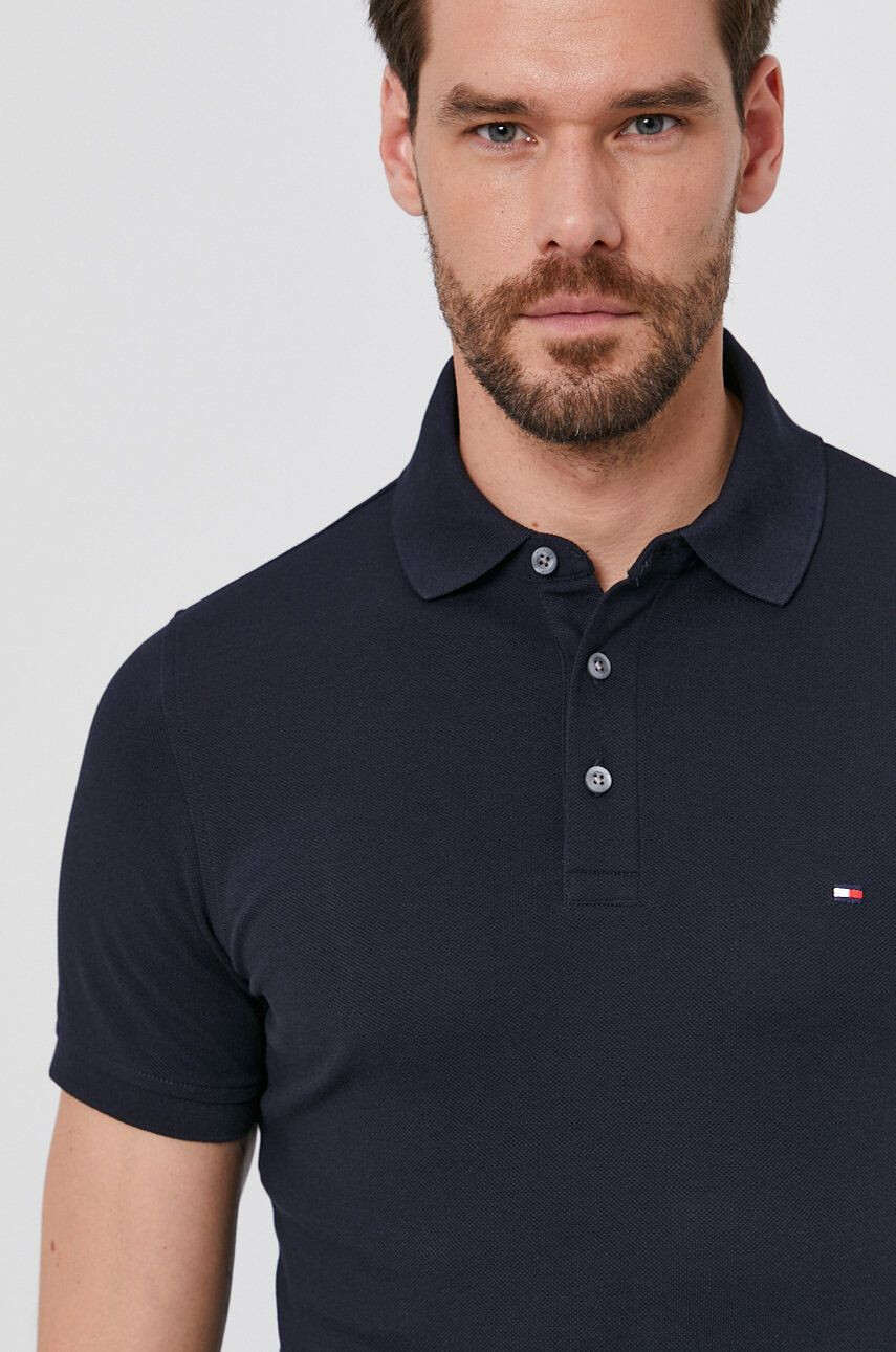 Tommy Hilfiger Polo tričko pánske tmavomodrá farba jednofarebné - Pepit.sk