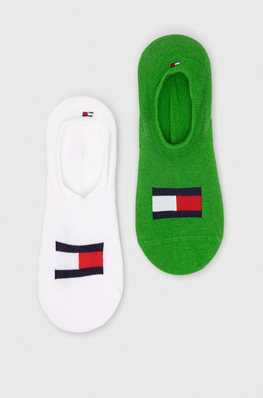 Tommy Hilfiger Ponožky 2-pak pánske zelená farba - Pepit.sk