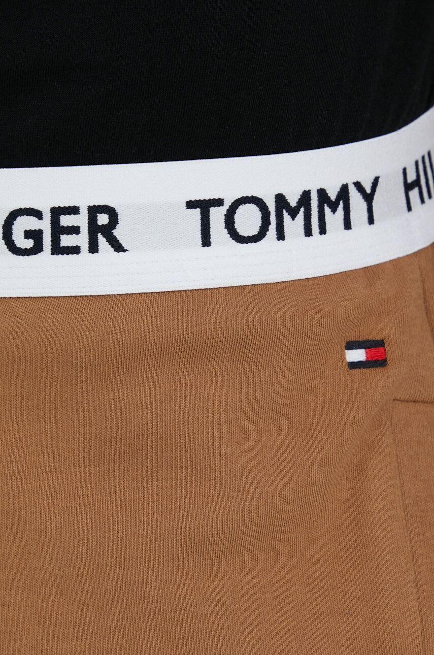 Tommy Hilfiger Pyžamové nohavice pánske hnedá farba jednofarebná - Pepit.sk