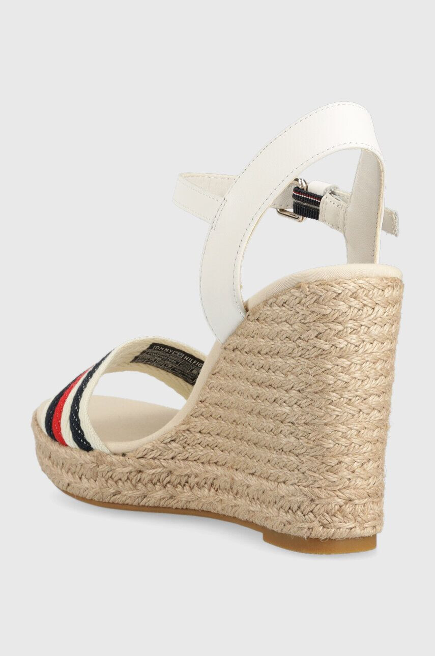 Tommy Hilfiger Sandále CORPORATE WEDGE dámske béžová farba na kline FW0FW07086 - Pepit.sk