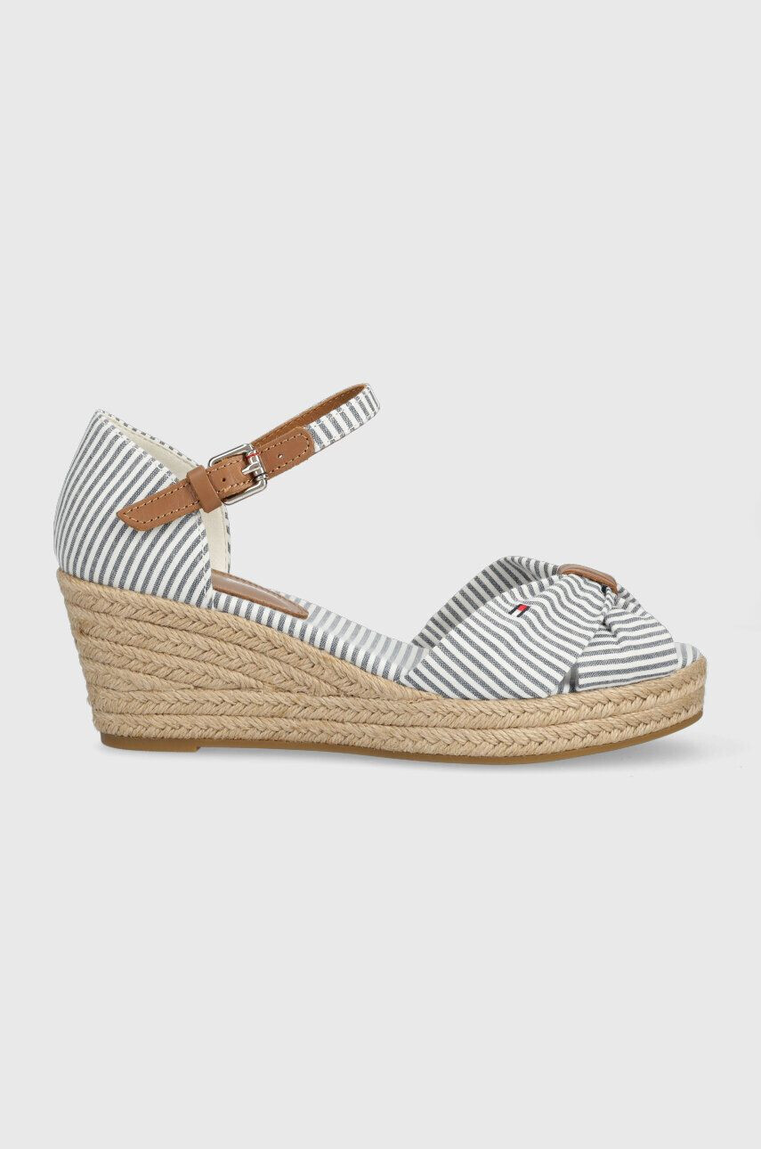 Tommy Hilfiger Sandále HIGH WEDGE SEERSUCKER dámske na kline FW0FW07158 - Pepit.sk