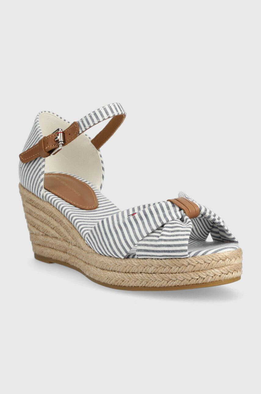 Tommy Hilfiger Sandále HIGH WEDGE SEERSUCKER dámske na kline FW0FW07158 - Pepit.sk