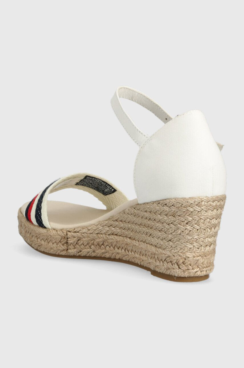 Tommy Hilfiger Sandále MID WEDGE CORPORATE dámske biela farba na kline - Pepit.sk