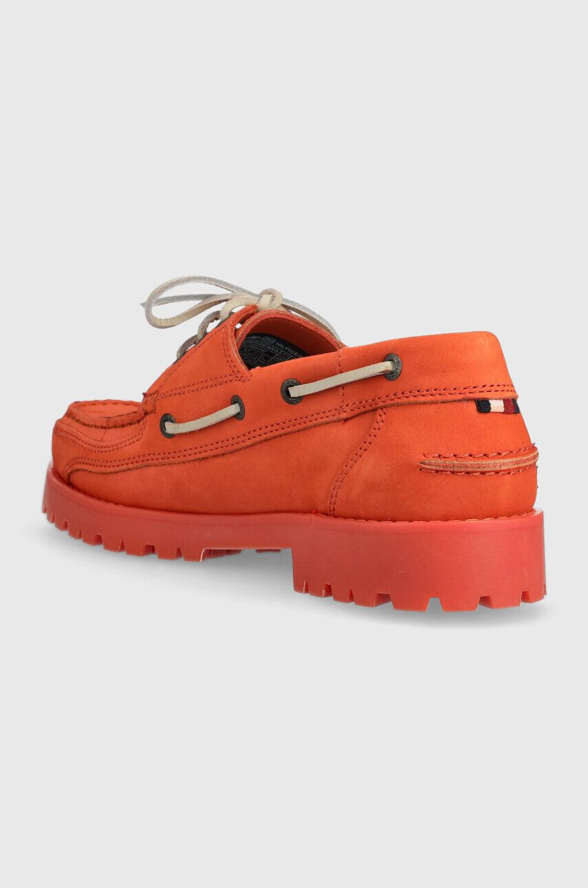 Tommy Hilfiger Semišové mokasíny TH BOAT SHOE CLASSIC NUBUCK pánske oranžová farba FM0FM04447 - Pepit.sk