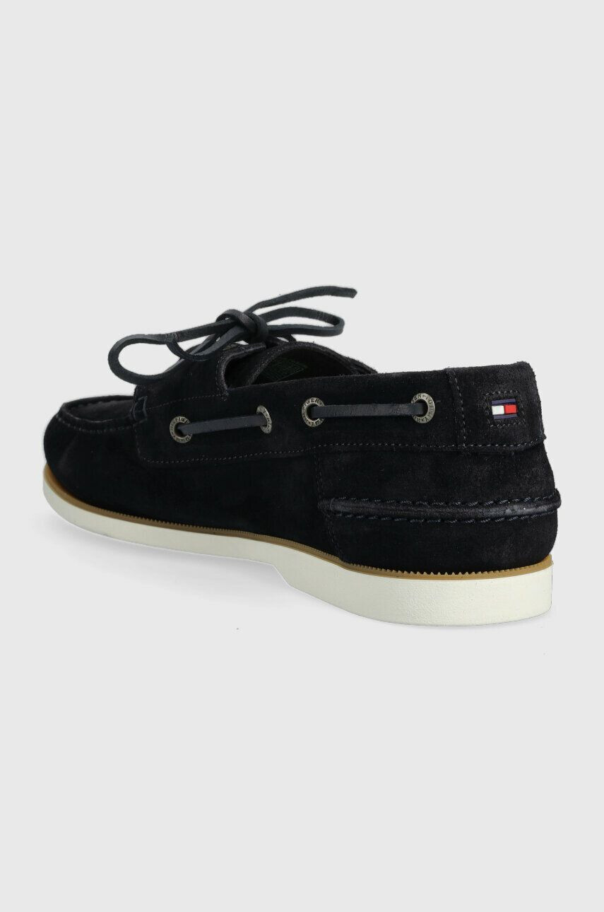 Tommy Hilfiger Semišové mokasíny TH BOAT SHOE CORE SUEDE pánske tmavomodrá farba FM0FM04505 - Pepit.sk