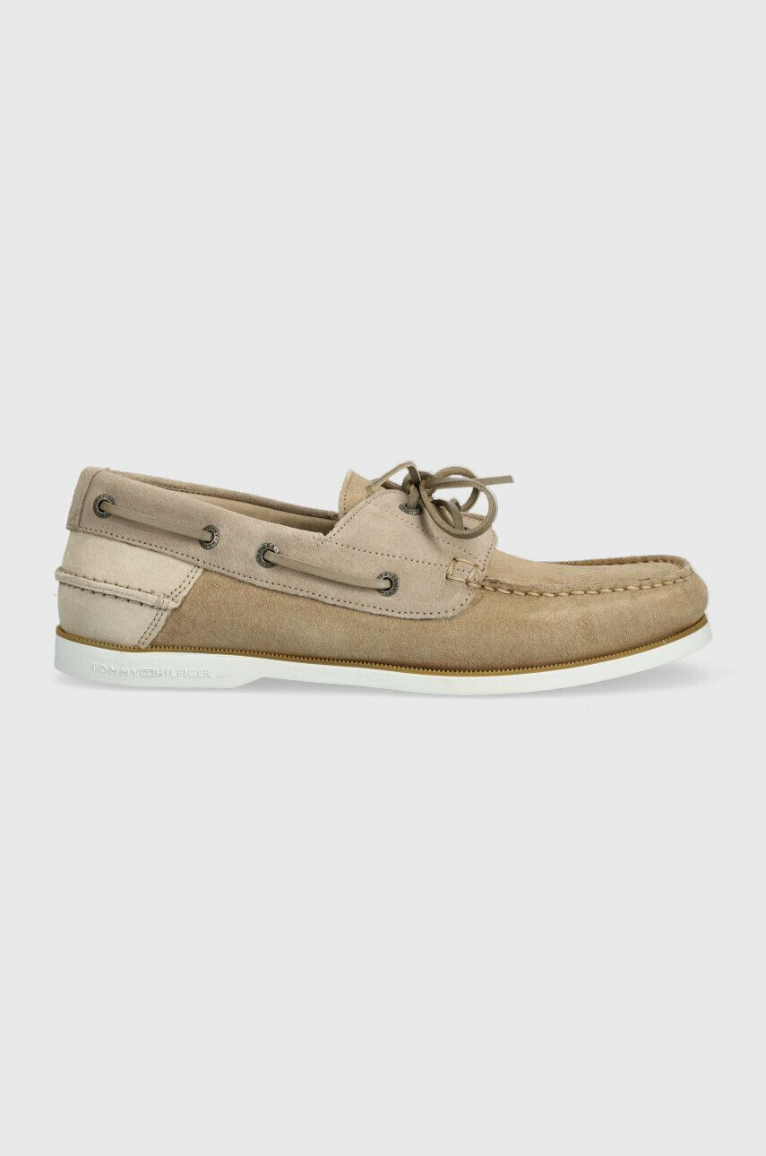 Tommy Hilfiger Semišové mokasíny TH BOAT SHOE CORE SUEDE - Pepit.sk