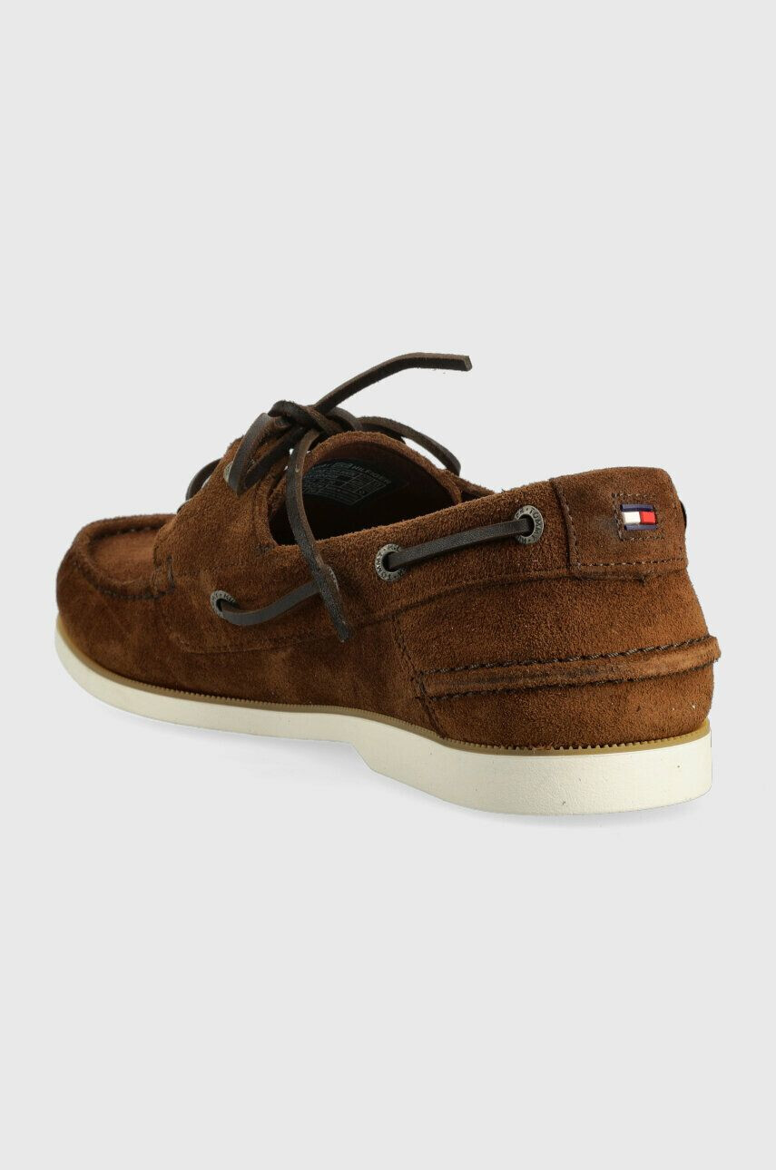 Tommy Hilfiger Semišové mokasíny TH BOAT SHOE CORE SUEDE pánske hnedá farba FM0FM04505 - Pepit.sk