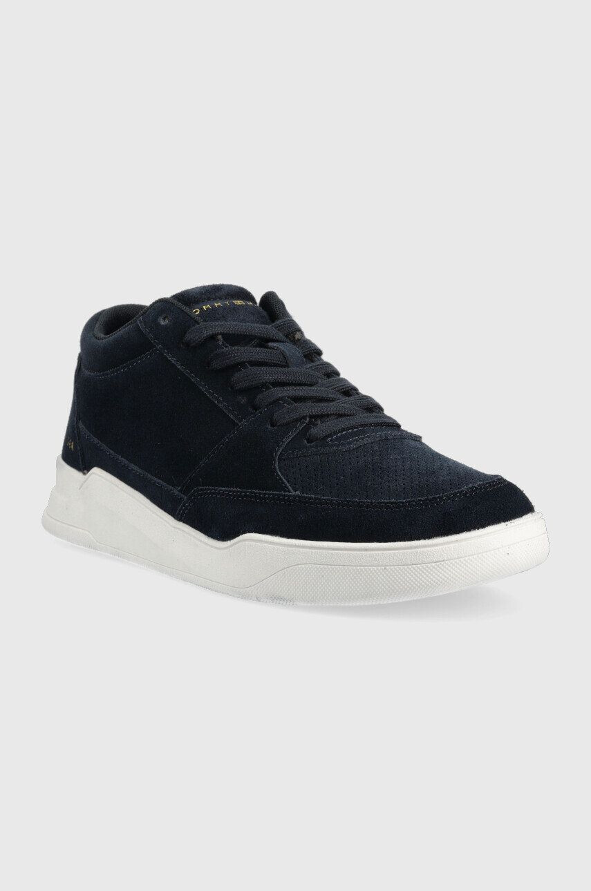 Tommy Hilfiger Semišové tenisky Elevated Mid Cup Suede - Pepit.sk