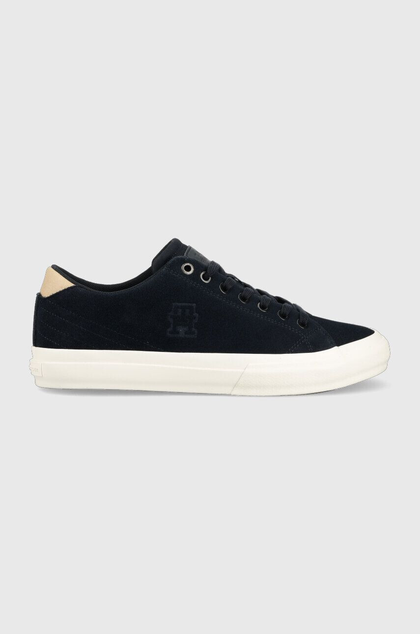 Tommy Hilfiger Semišové tenisky TH HI VULC STREET LOW tmavomodrá farba FM0FM04590 - Pepit.sk