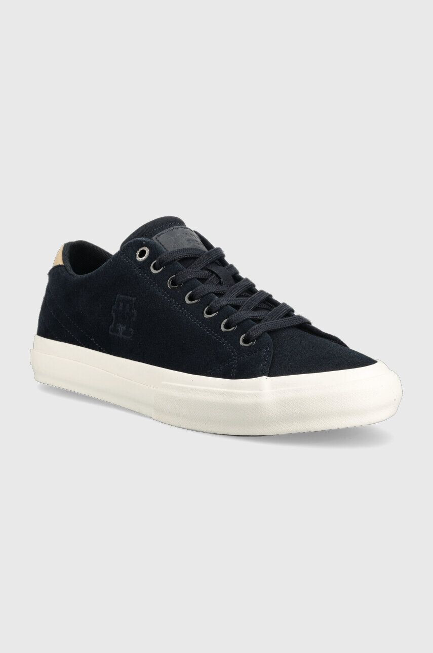 Tommy Hilfiger Semišové tenisky TH HI VULC STREET LOW tmavomodrá farba FM0FM04590 - Pepit.sk