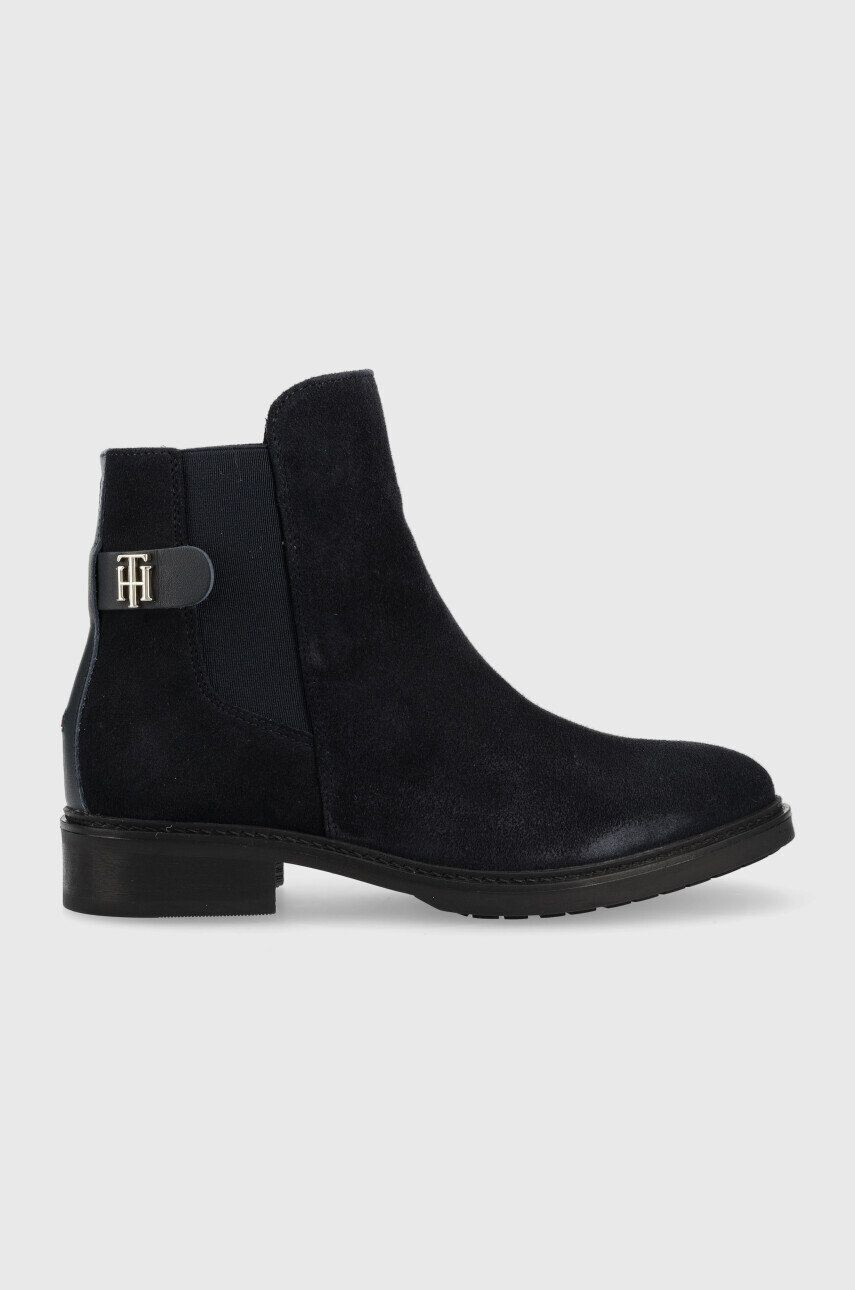 Tommy Hilfiger Semišové topánky chelsea Th Suede Flat Boot - Pepit.sk