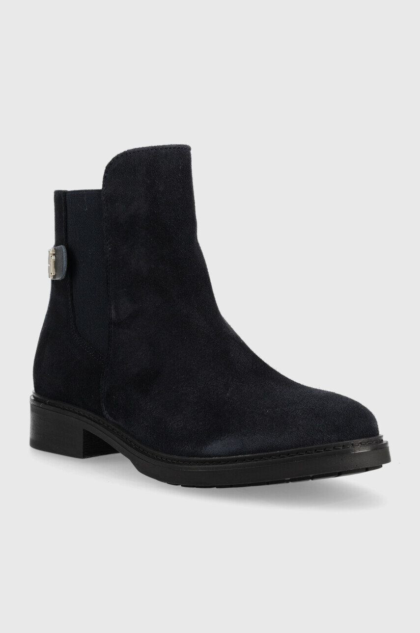 Tommy Hilfiger Semišové topánky chelsea Th Suede Flat Boot - Pepit.sk