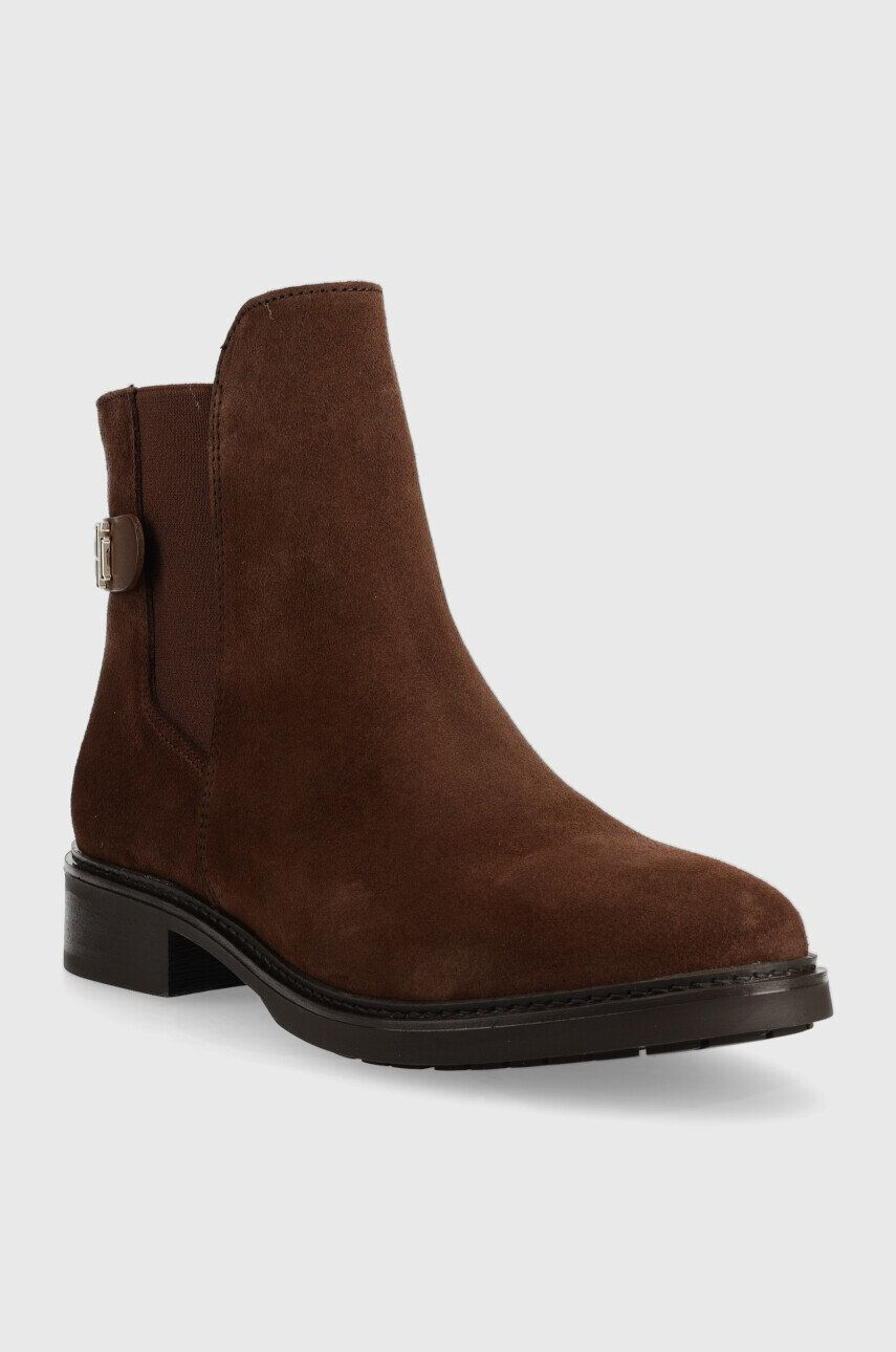 Tommy Hilfiger Semišové topánky chelsea Th Suede Flat Boot - Pepit.sk