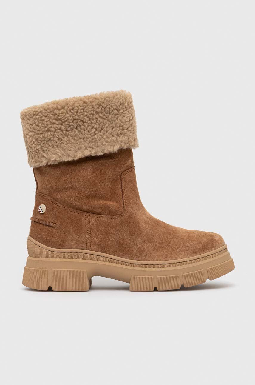 Tommy Hilfiger Semišové topánky Warm Lining Suede Low Boot - Pepit.sk