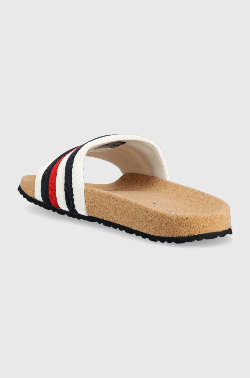 Tommy Hilfiger Šľapky CORPORATE CORK POOL SLIDE pánske biela farba FM0FM04466 - Pepit.sk