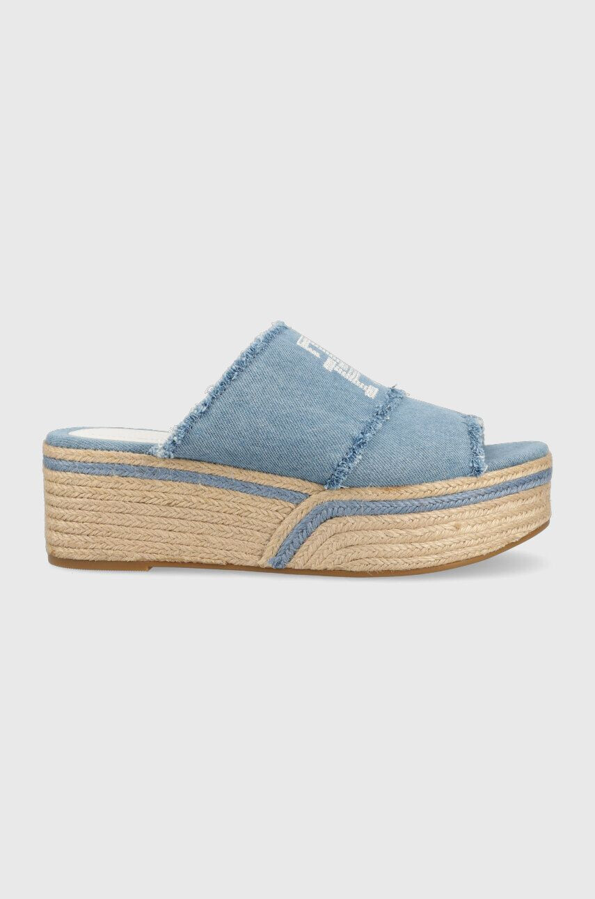 Tommy Hilfiger Šľapky DENIM WEDGE FLATFORM - Pepit.sk